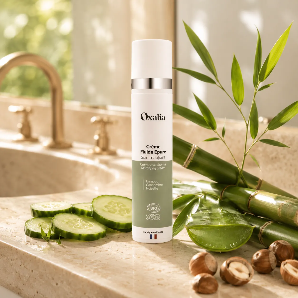 Crème Fluide Épure Oxalia en situation — Coeuroline, institut à La Seyne-sur-Mer