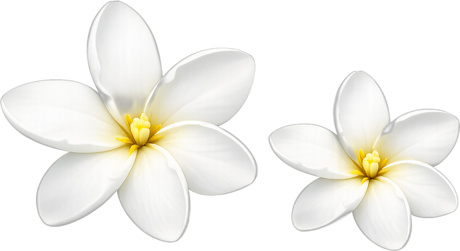 Fleurs de tiaré et frangipanier