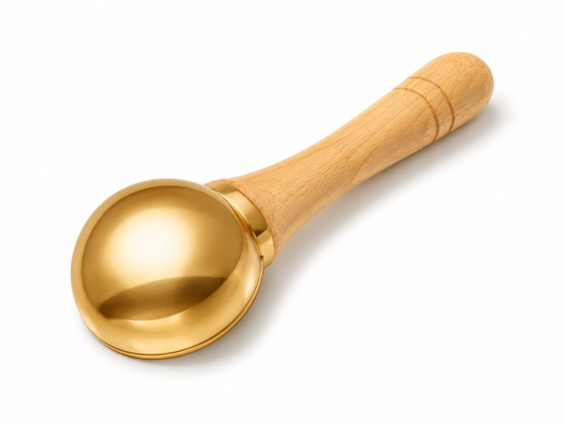 Kansa Wand, outil de massage ayurvédique en bronze et bois