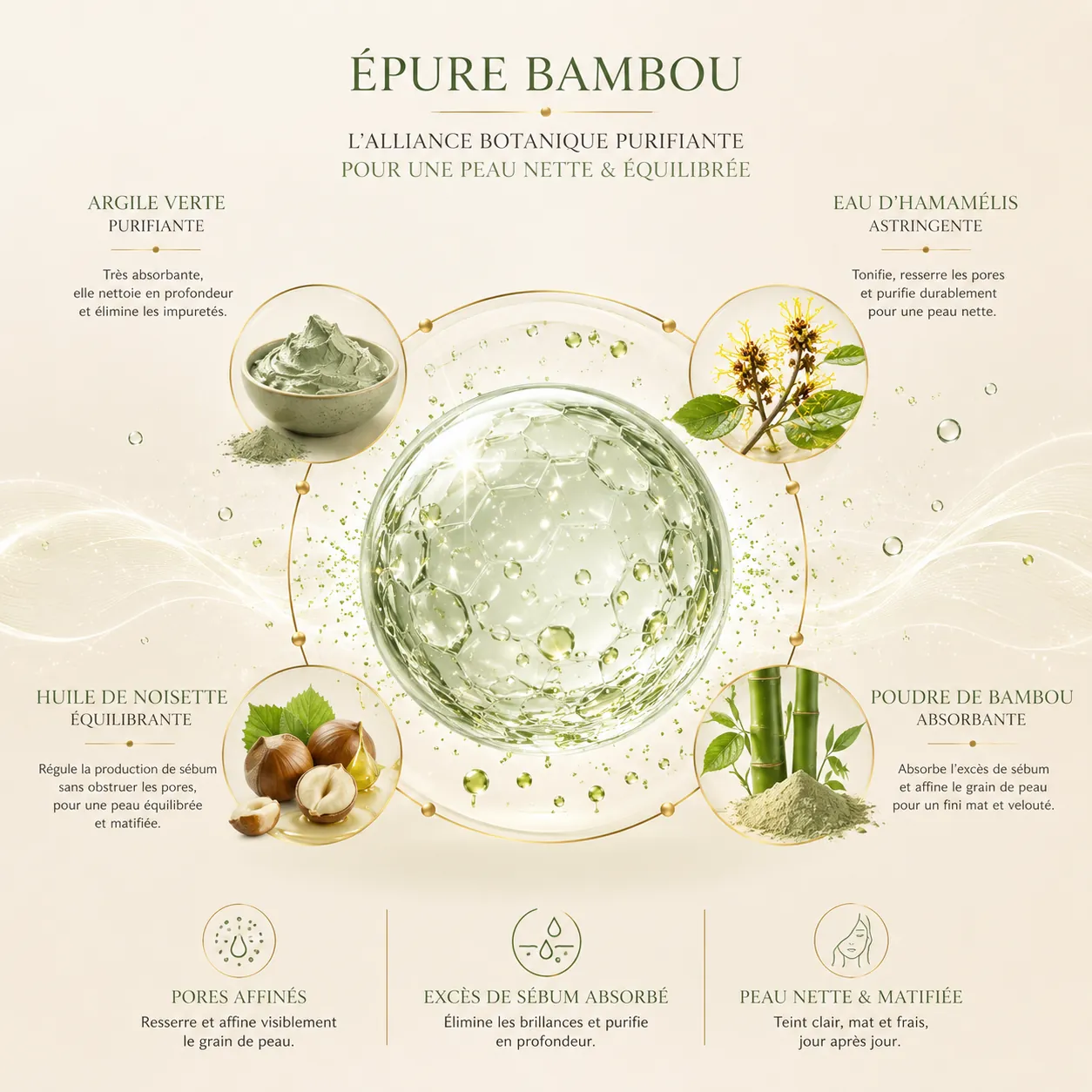 Masque visage Épure bambou Oxalia — Coeuroline, institut à La Seyne-sur-Mer